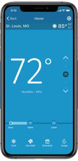 sensi Thermostat - phone
