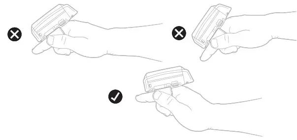 Honeywell 8690i Wearable RFID Mini Wearable Mobile Computer - Wrist Position When Scanning