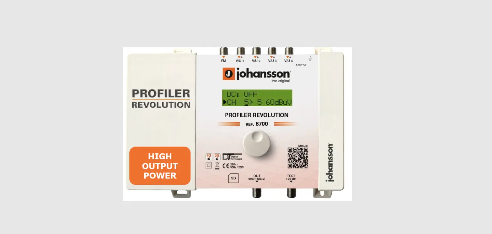 Johansson Sw6700 Patent Pending Profiler Revolution User Manual Johansson Sw6700 Patent Pending Profiler Revolution User Manual