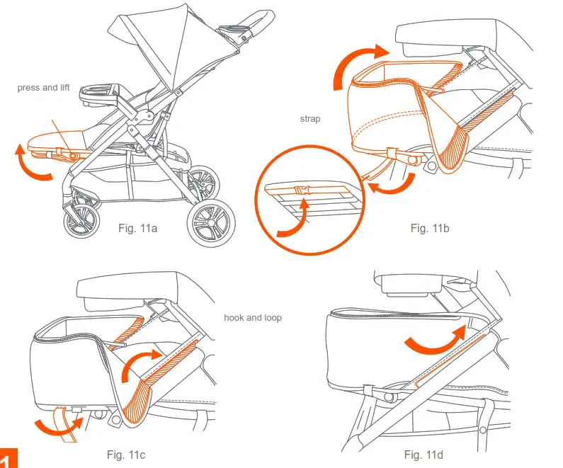 babytrend ST12D14E Passport Bassinet Stroller - FEATURES 2