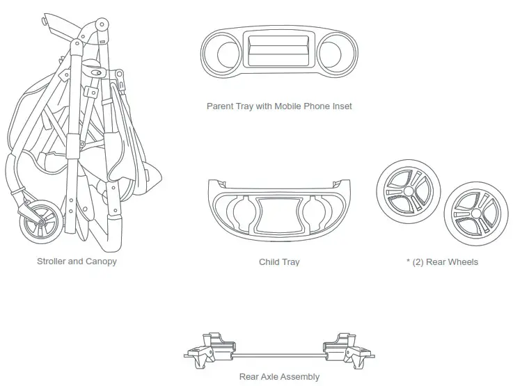 babytrend ST12D14E Passport Bassinet Stroller - PARTS PIEZAS 1
