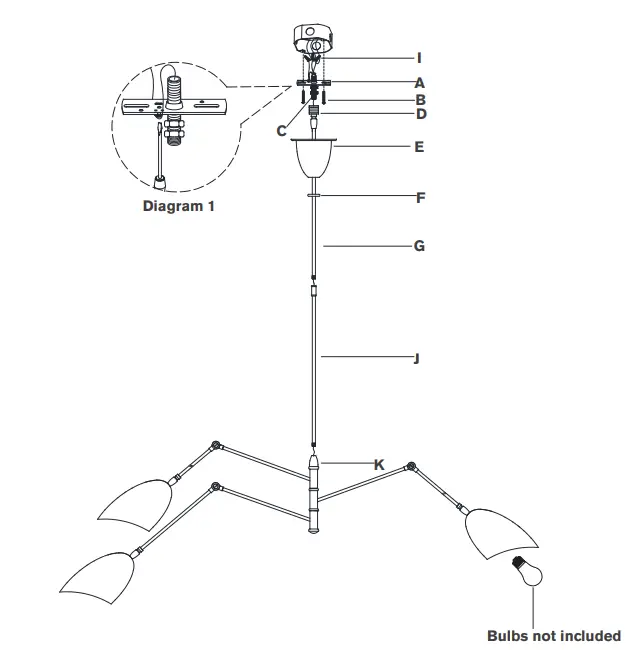 VISUAL COMFORT ARN 5008 Sommerard Medium Triple-Arm Chandelier FIG 1