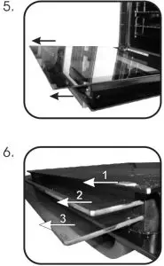 REMOVAL AND CLEANING OF THE GLASS DOOR
