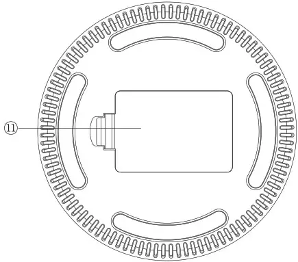 Reacher G5 Wireless Charging Alarm Clock - botton panel