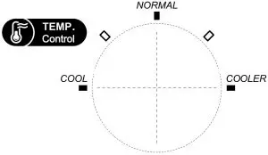 FREEZER TEMPERATURE ADJUSTING SLIDER