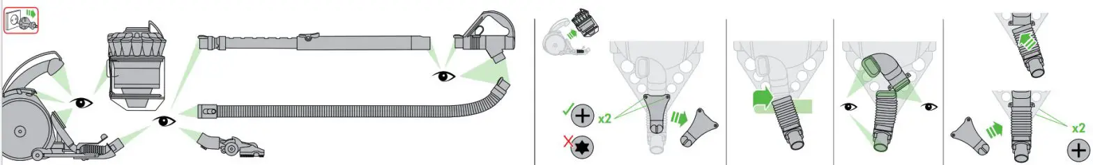 dyson Vacuum Cleaner-Looking for blockages