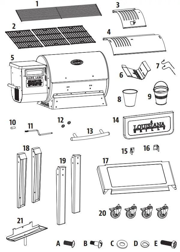 LOUISIANA GRILLS 10638 Wood Pellet Grill and Smoker - REPLACEMENT PARTS 1
