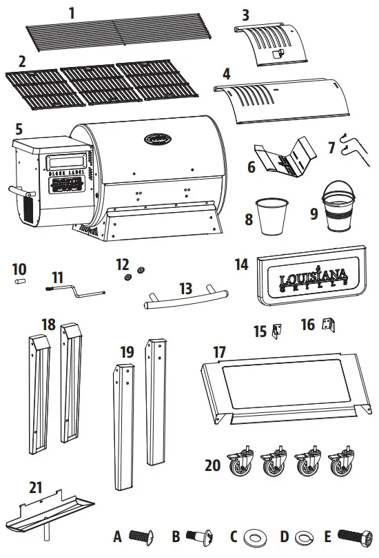 LOUISIANA GRILLS 10638 Wood Pellet Grill and Smoker - REPLACEMENT PARTS 2