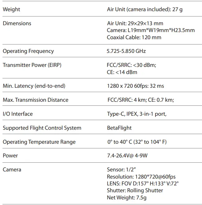 runcam link digital fpv air unit 6