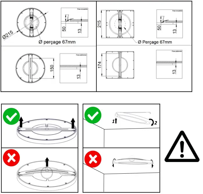 resistex 759403 Muse LED Ceiling Light - SIZE