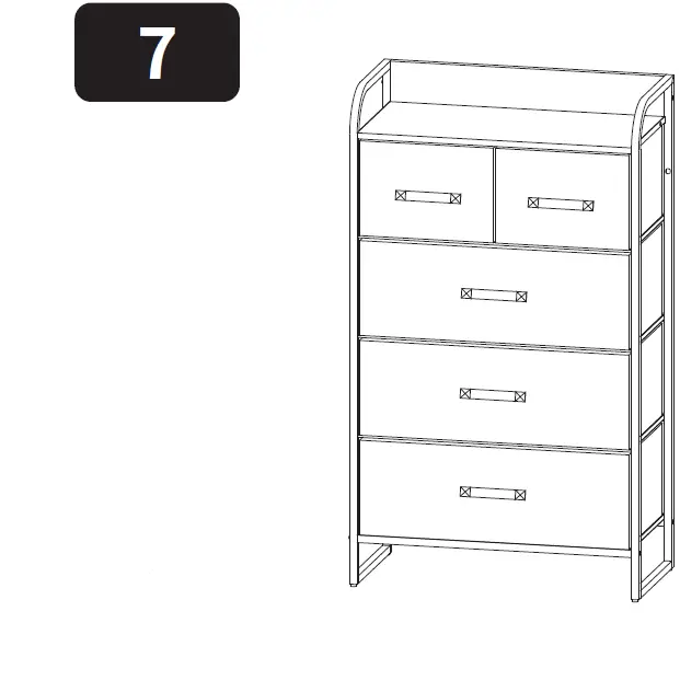 YITAHOME FTBFSD-0029-E 5-Drawer Storage Chest-8