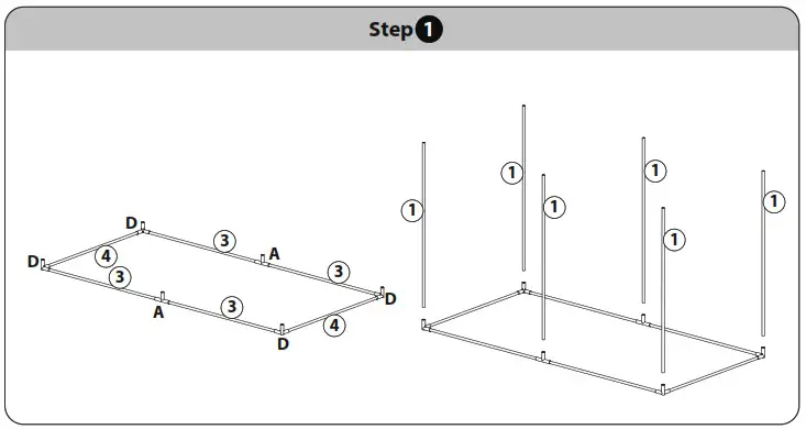 EAGLE PEAK Lean To Greenhouse 6 6 3 3 6 9 ft - SET UP THE GREENHOUSE 2
