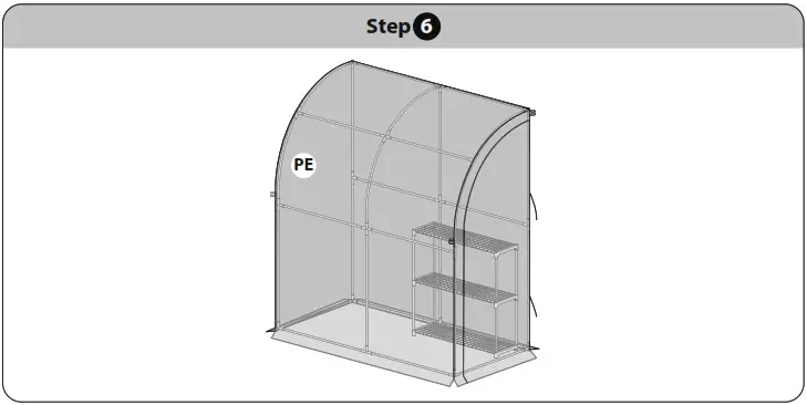 EAGLE PEAK Lean To Greenhouse 6 6 3 3 6 9 ft - SET UP THE GREENHOUSE 6