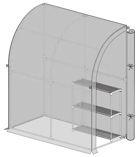EAGLE PEAK Lean To Greenhouse 6 6 3 3 6 9 ft - cover