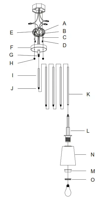 Hunter 19887 Nolita Six Light Chandelier - Nolita