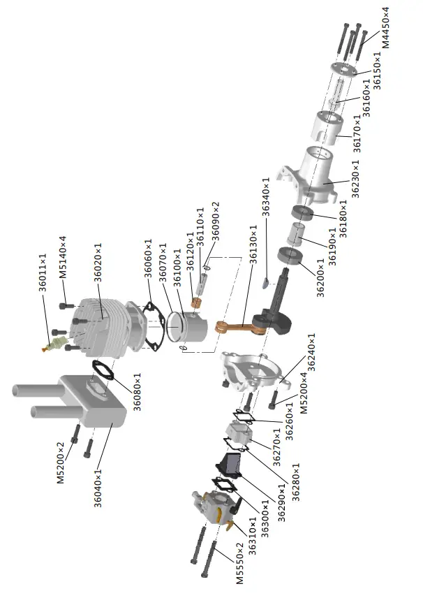 CRRCpro GP36R Two Stroke Gasoline Engine Vacuum Pump - fig 3