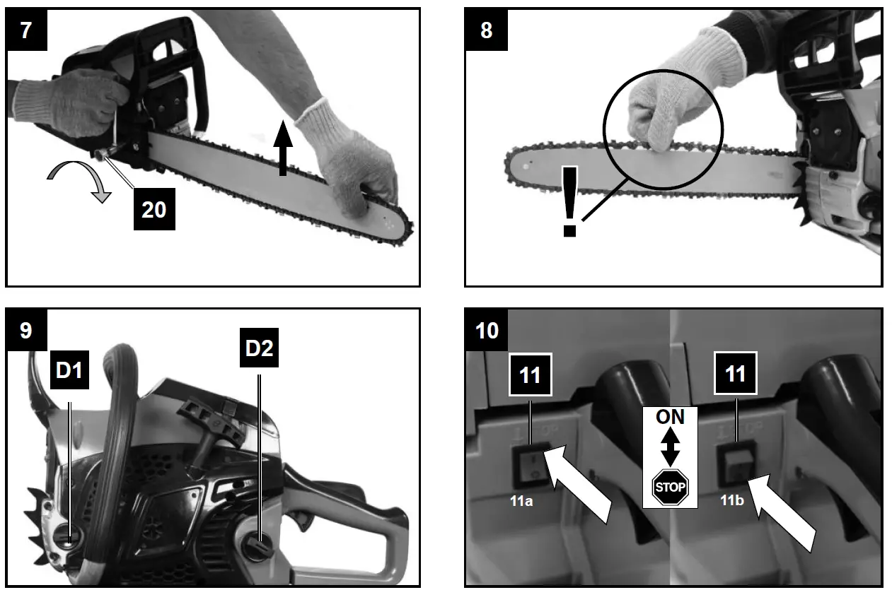 scheppach CSP53-45 Petrol Chain Saw 4
