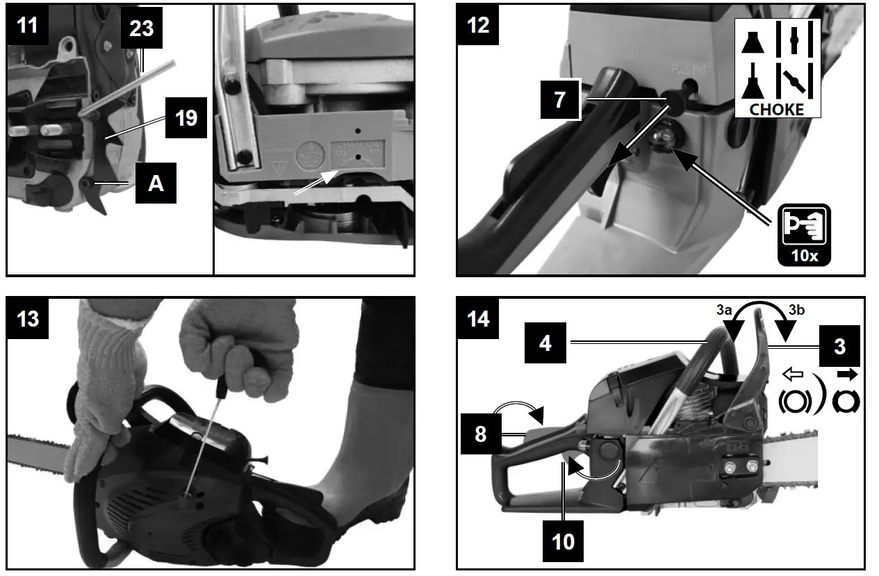 scheppach CSP53-45 Petrol Chain Saw 5
