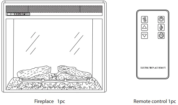 VIVOHOME X002WIUOEB Wall-Mount Electric Fireplace Heater-FIG3