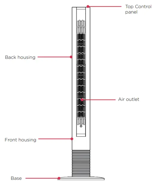 Dimplex DCTF96WT 96cm DC Tower Fan - fig