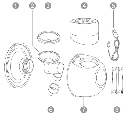 MOMCOZY S12 9 Levels Wearable Electric Breast Pump 01