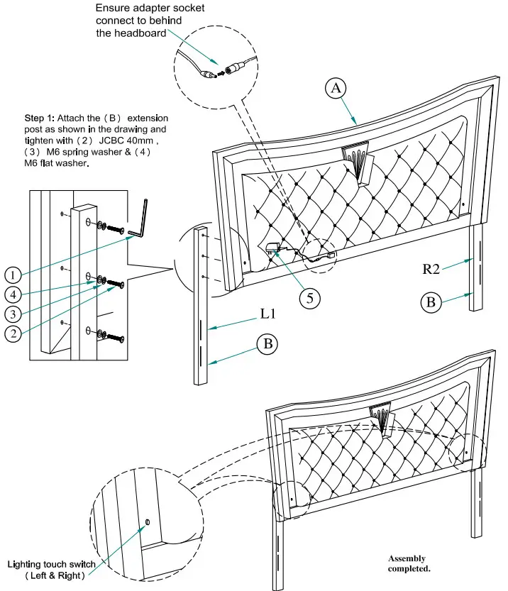 Best Quality Furniture 9749 Venetian 6 Piece Champagne Eastern King Bedroom Set - Figure 24