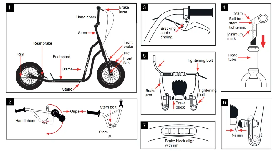 GALAXY SV16300, SV16304 Calypso and Zenit Kick Scooter