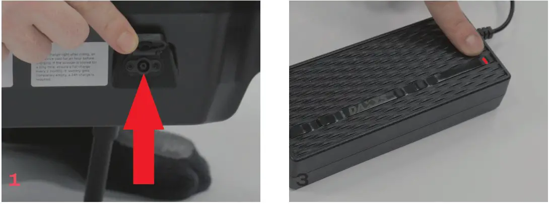 DAXYS Bandicoot Electric Kickscooter - Charging The Battery 1