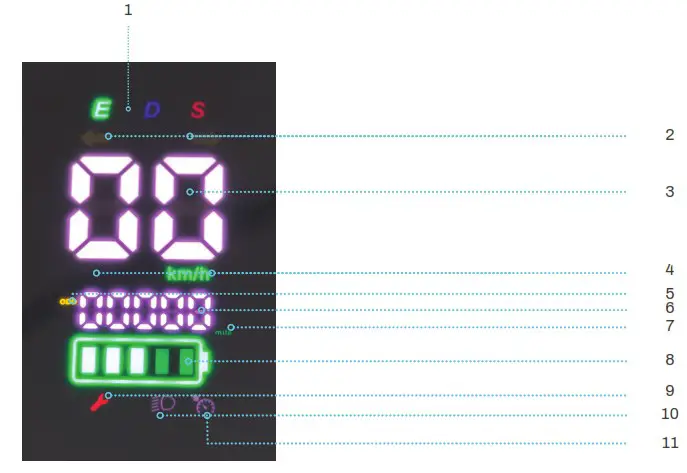 DAXYS Bandicoot Electric Kickscooter - Display Guide