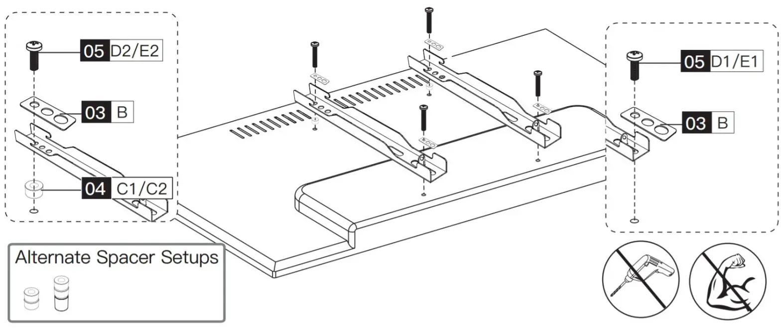 PERLESMITH PSSL1 TV Wall Mount - Step7
