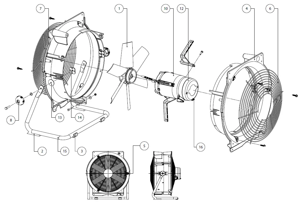 TROTEC TTV4500HP 18 Inches AXIAL Fan 10