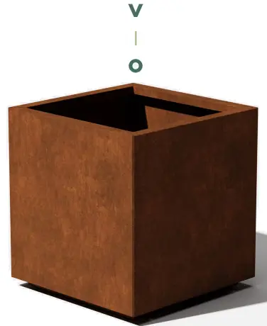 veradek OUTDOOR CUVSMCS Metallic Series Cube Small Planter fig 1