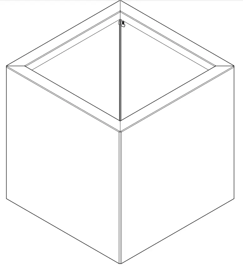 veradek OUTDOOR CUVSMCS Metallic Series Cube Small Planter fig 6