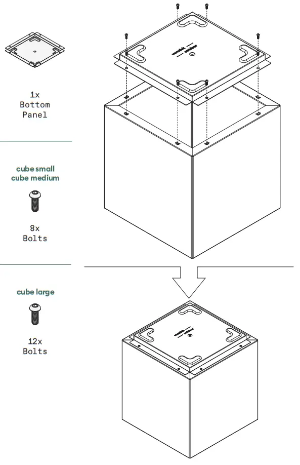 veradek OUTDOOR CUVSMCS Metallic Series Cube Small Planter fig 7