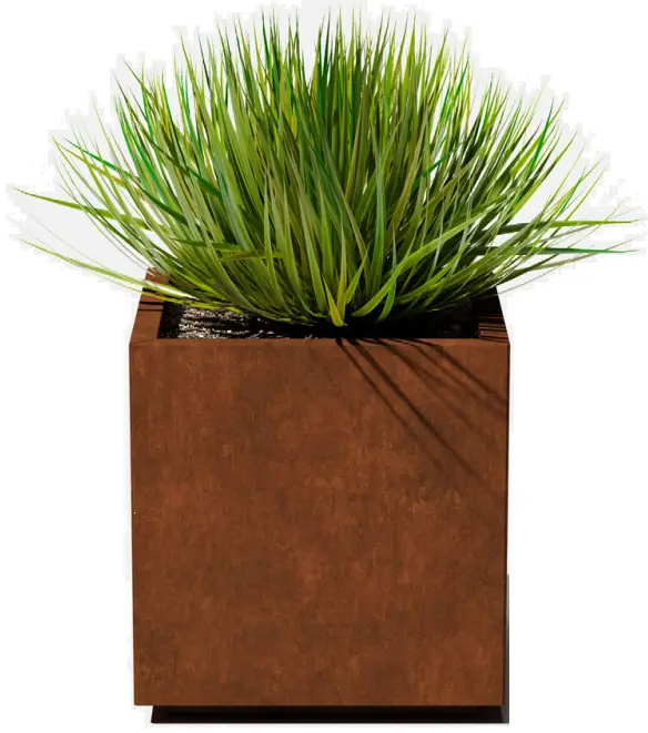 veradek OUTDOOR CUVSMCS Metallic Series Cube Small Planter