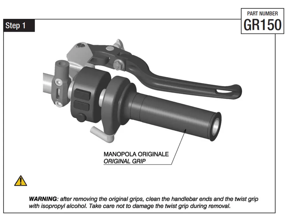 rizoma GR150 Universal Mutation P1 Grips- fig 15