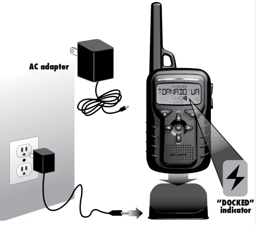 ACU-RITE Weather Alert Radio - Docked