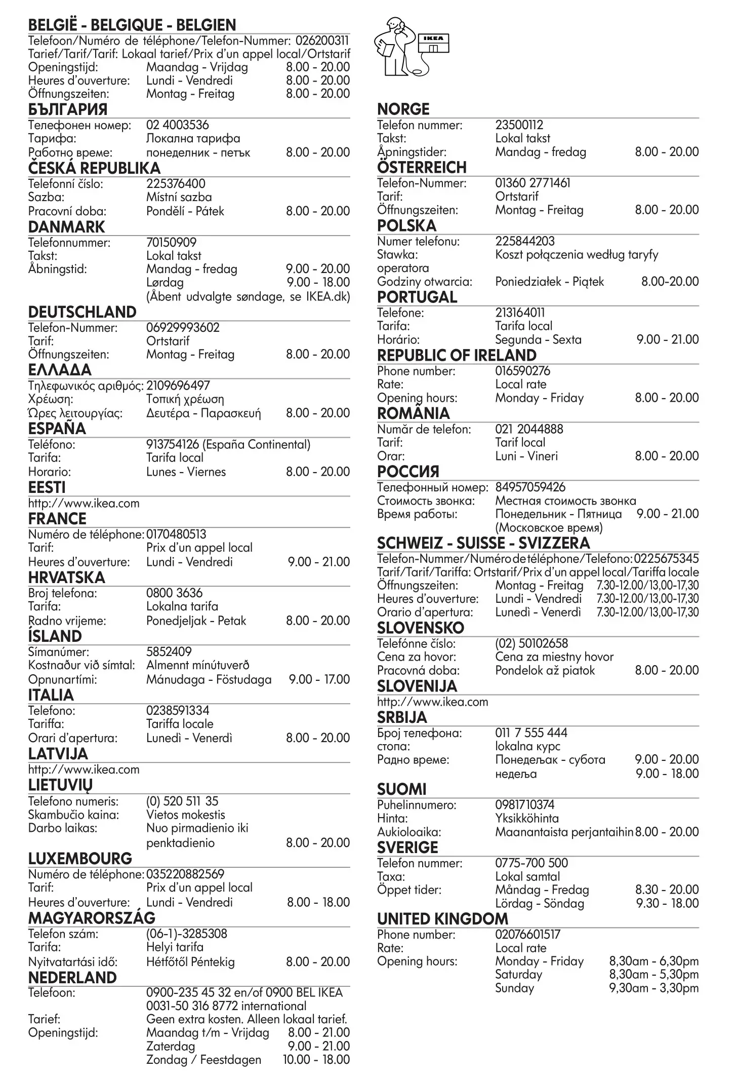 IKEA LAGAN Fridge - contact details