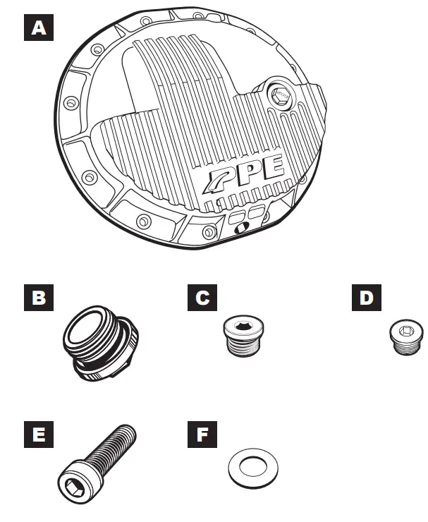 PPE 238042000 Heavy-Duty Cast Aluminum Front Differential Cover RAM 2500 HD - fig 1