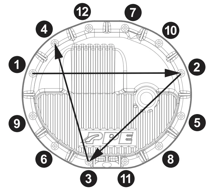 PPE 238042000 Heavy-Duty Cast Aluminum Front Differential Cover RAM 2500 HD - fig 4