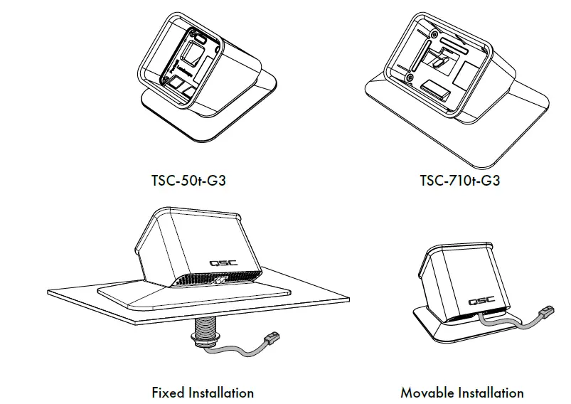 Q-SYS TSC-50t-G3 Tabletop Stand Accessory 01
