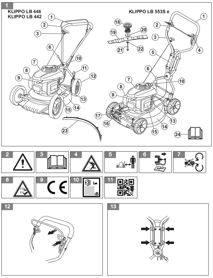 Husqvarna KLIPPO LB 442 Cordless Lawn Mower - fig 1