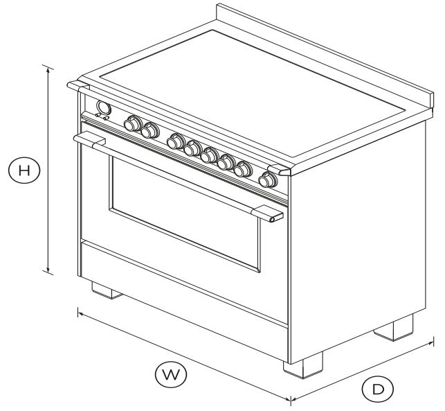 FISHER PAYKEL OR90SCI6X1 Freestanding Cooker Induction 90cm, 5 Zones - fig