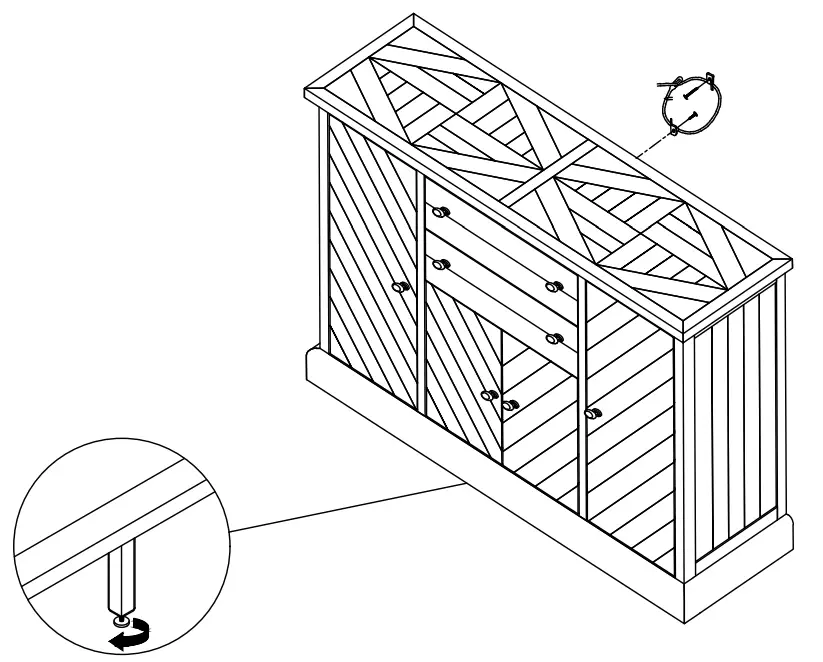ASHLEY D754 80 Dining Room Server - fig