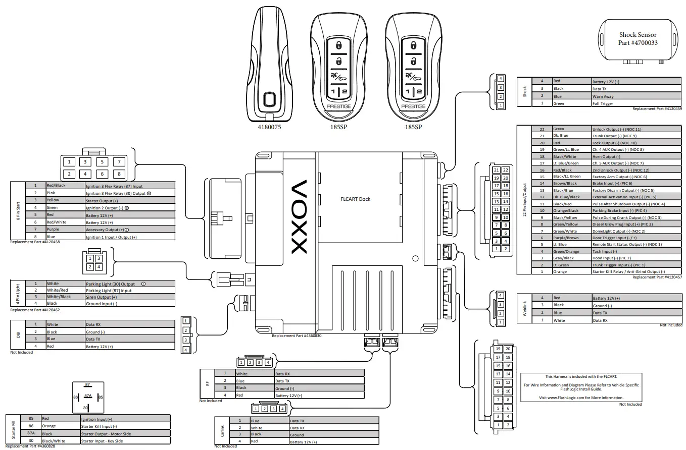 VOXX PRESTIGE Vehicle Security Remote Start System APS787Z - Connections10