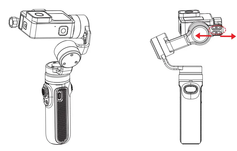 INKEE Falcon Gimbal Stabilizer for Action Cameras- Front and Rear