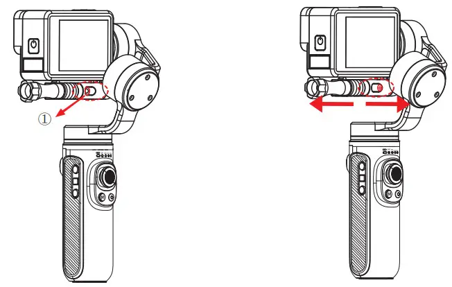 INKEE Falcon Gimbal Stabilizer for Action Cameras- Left and Right