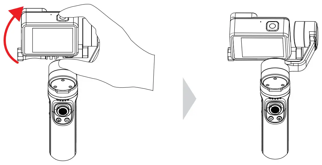 INKEE Falcon Gimbal Stabilizer for Action Cameras- Manual Lock