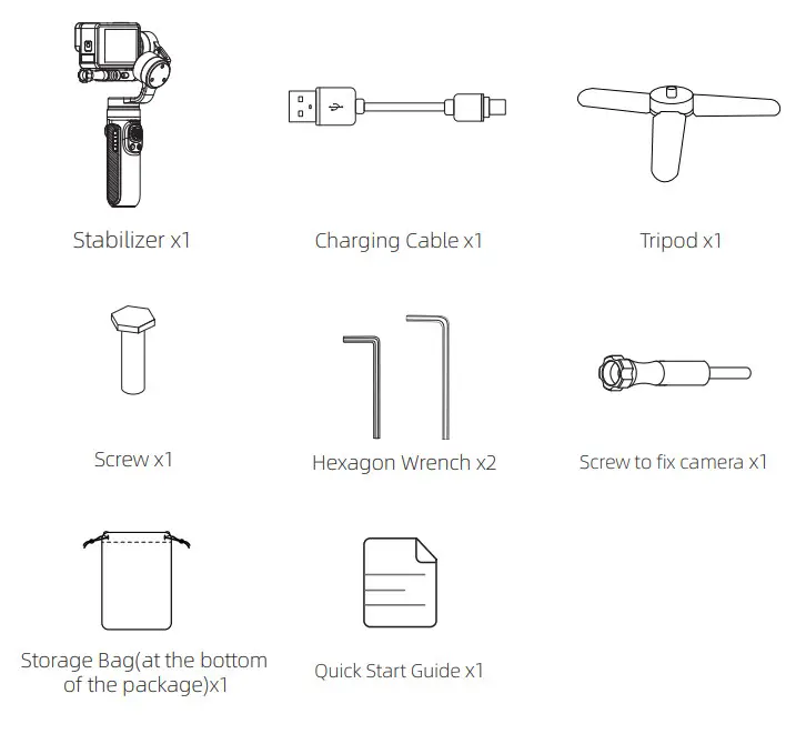 INKEE Falcon Gimbal Stabilizer for Action Cameras- Product