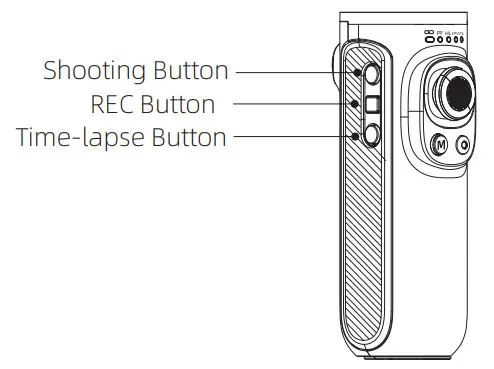 INKEE Falcon Gimbal Stabilizer for Action Cameras- Shutter Button
